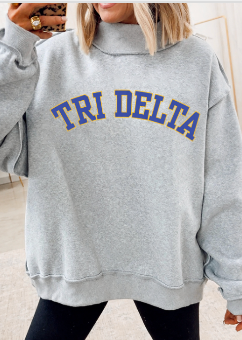 G-10: Block Mock Neck Greek Sweatshirt - Customizable