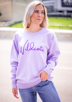 Lavender Wildcats Puff Ink Crew