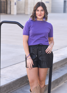 Purple Bow Sweater Top