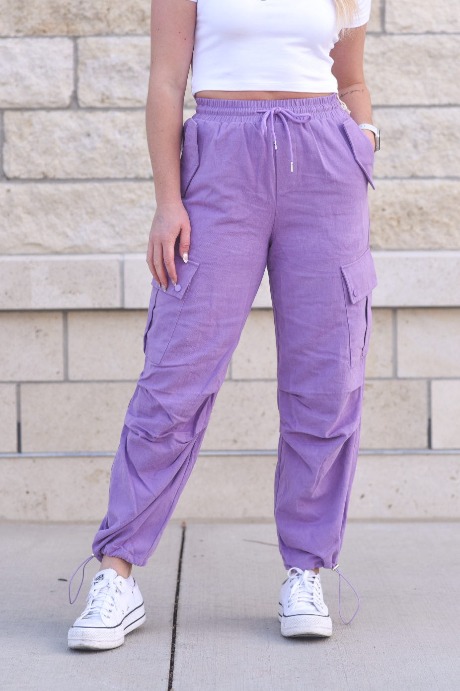 Purple Cargo Pants