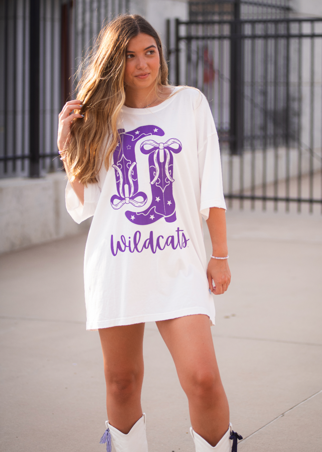 Retro Wildcats Boots T-Shirt Dress