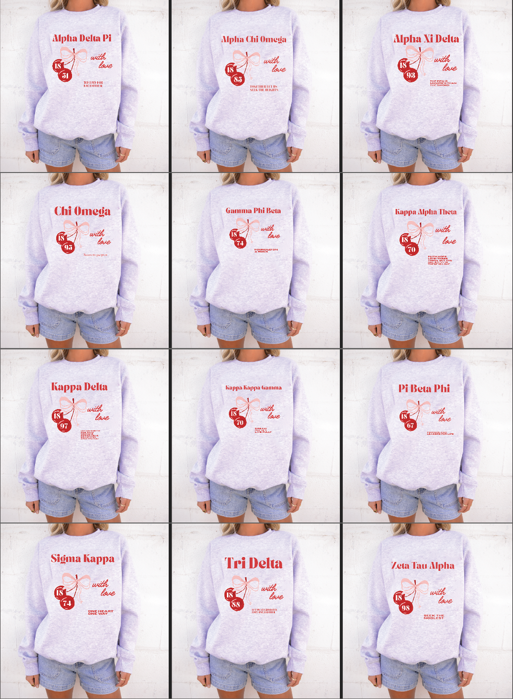 G-2: Greek With Love Sweatshirt - Customizable