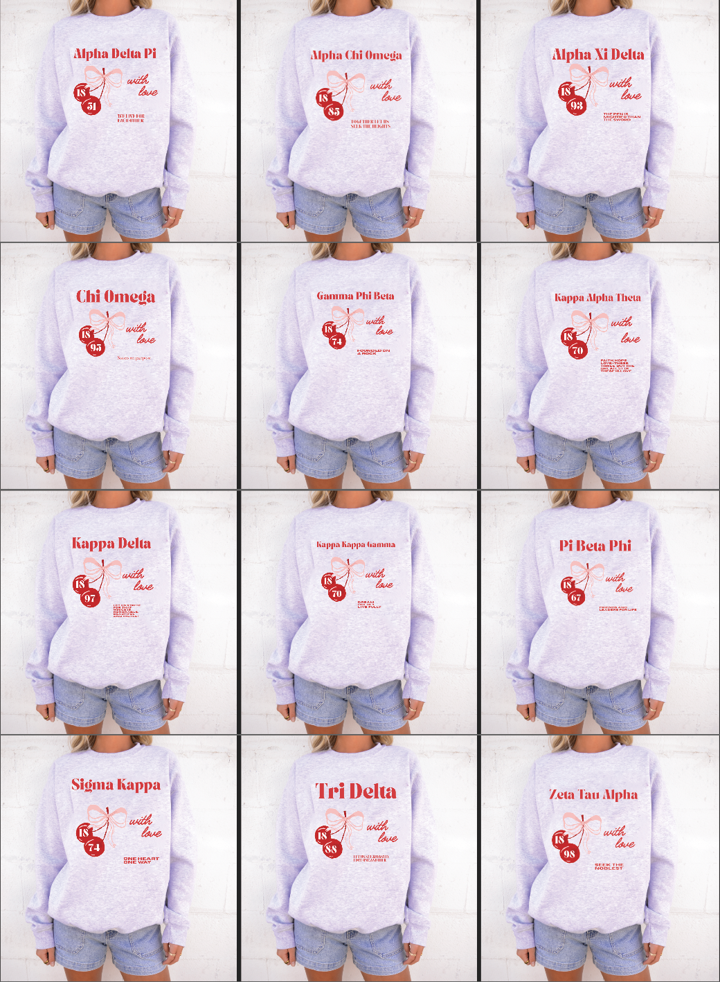 G-2: Greek With Love Sweatshirt - Customizable