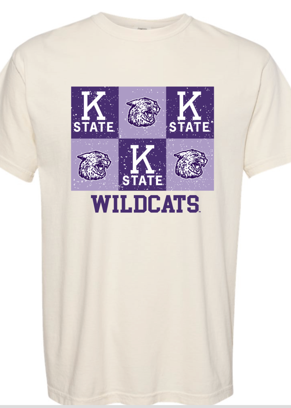 Vintage K-State Wildcats Checkerboard Tee