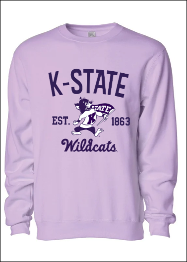 K-11: 1863 K-State Lavender Tee or Crewneck
