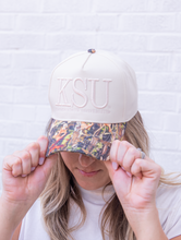 Load image into Gallery viewer, KSU Camo Trucker Hat
