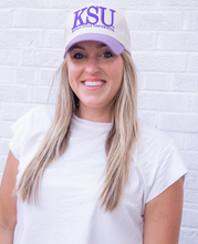 Load image into Gallery viewer, KSU Lavender Trucker Hat
