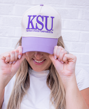 Load image into Gallery viewer, KSU Lavender Trucker Hat
