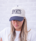 Black and White Polka Dot Sports Hat