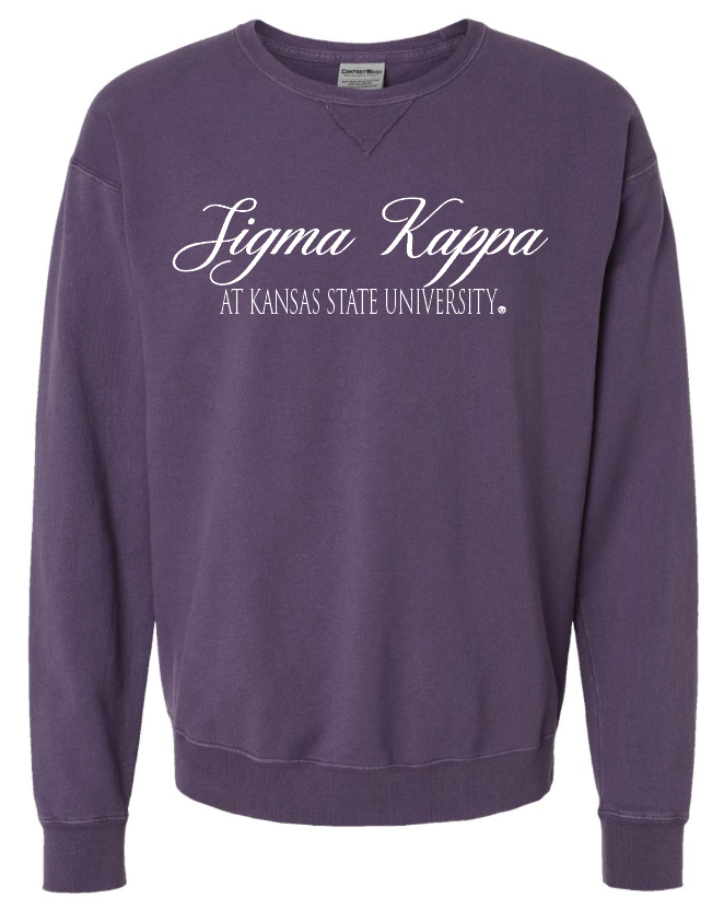 G-6: K-State Purple Sorority Crew - Customizable