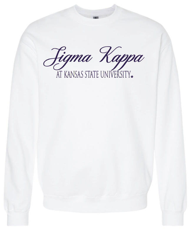 G-5: K-State White Sorority Crew - Customizable