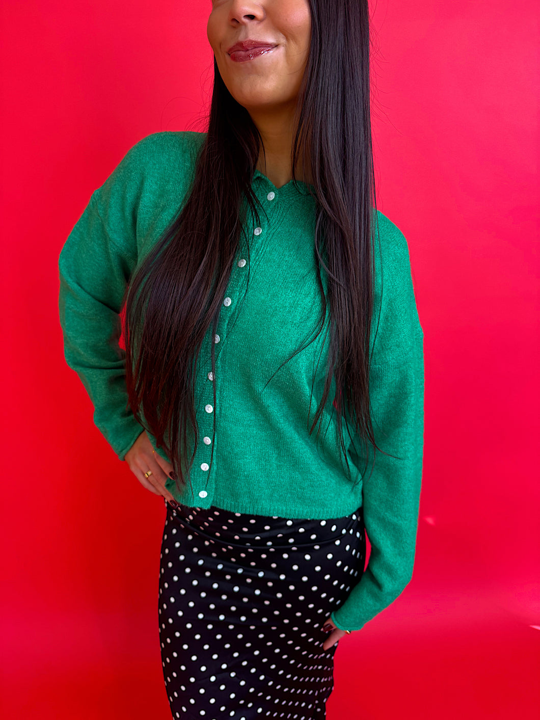 Kelly Green Lightweight Button Down
