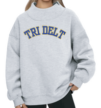 Load image into Gallery viewer, G-10: Block Mock Neck Greek Sweatshirt - Customizable
