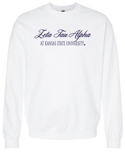 Load image into Gallery viewer, G-5: K-State White Sorority Crew - Customizable
