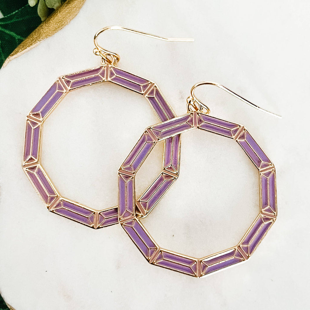 Gold Purple Hoops