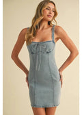 Sleeveless Denim Mini Dress
