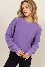 Load image into Gallery viewer, Cropped Oversized Knit Sweater
