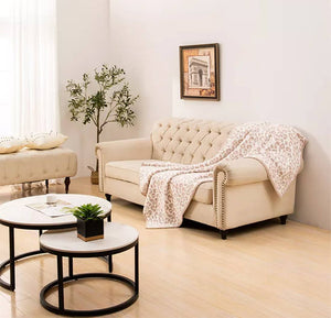 Leopard Design Ultra-Soft Throw Blanket: Beige