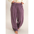 Mineral Washed Barrel Sweatpants in Dark Cherry by HYFVE