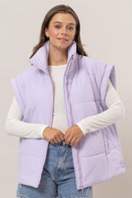 Load image into Gallery viewer, Oversized Puffer Vest Lavender
