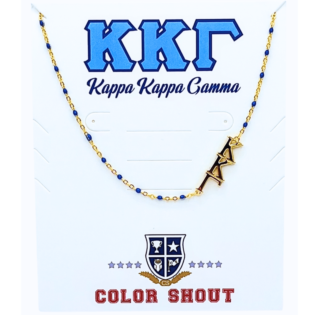 Kappa Kappa Gamma Enamel Necklace