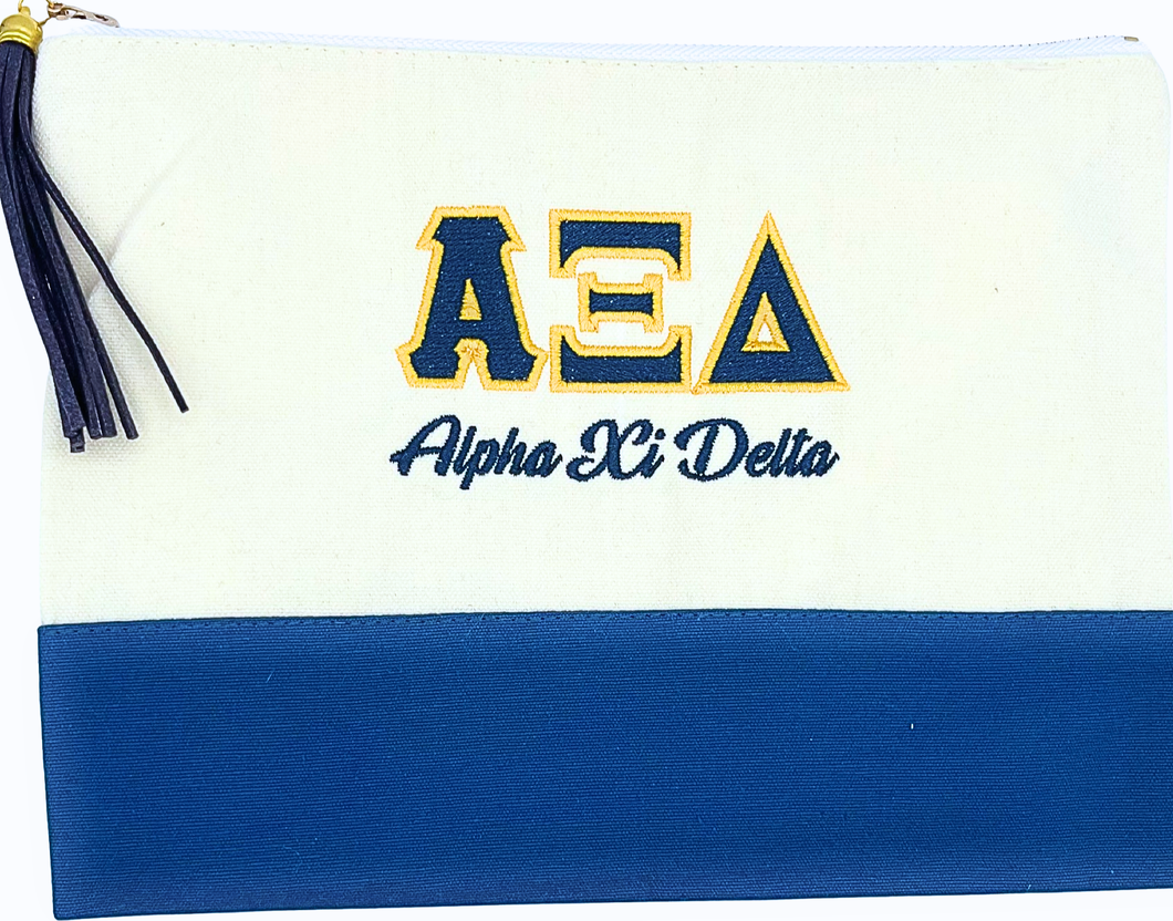 Alpha Xi Delta Greek Letter Pouch:
