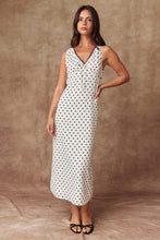 Load image into Gallery viewer, Polka Dot V Neck Midi Dress
