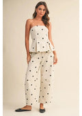 Ivory Polka Dot Barrel Pants