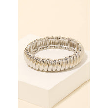 Load image into Gallery viewer, Elastic Metallic Croissant Chain Bracelet: G
