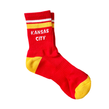 Load image into Gallery viewer, Kansas City Crew Socks - Red &amp; Gold
