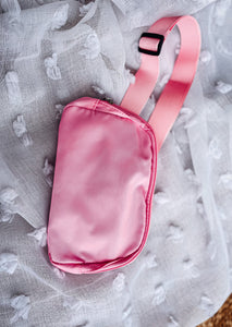 Allie Nylon Sling Bag- Pink