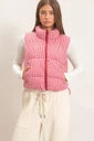 Gingham Red Puffer Vest