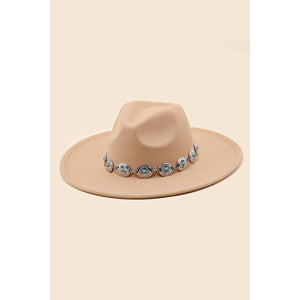 Western Concho Chain Fedora Hat: TA