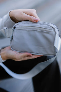 Grey Nylon Fanny Pack
