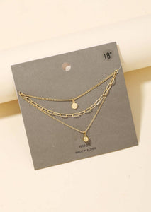 Mini Metallic Ball Charm Layerede Necklace