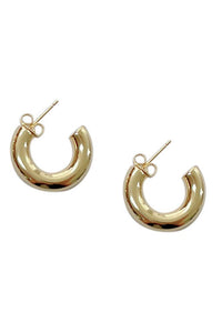 14K Metal Post Hoop