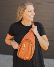 Load image into Gallery viewer, Camry Sling Crossbody (Cognac)
