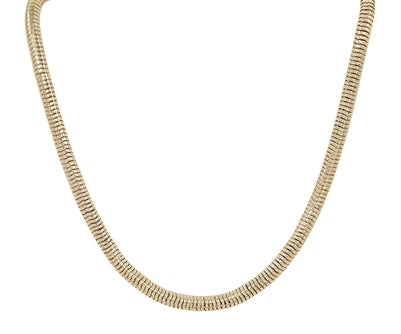 Gold Tube Snake Chain Necklace