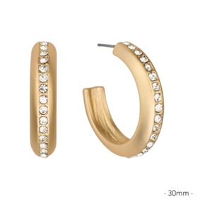 Matte Gold Accented Earrings