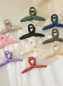 Solid Color Basic Shaped Hair Claw