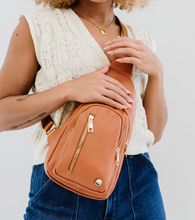 Load image into Gallery viewer, Camry Sling Crossbody (Cognac)
