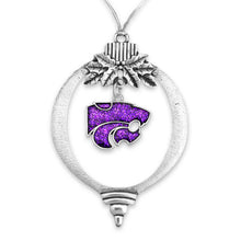 Load image into Gallery viewer, Kansas State Wildcats Glitter Charm Ornament
