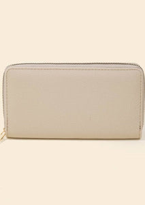 Nude Soft Faux Leather Rectangle Wallet - Nude