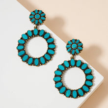 Load image into Gallery viewer, Western Babe Turquoise Dangling Earrings
