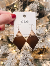 Load image into Gallery viewer, Matte Gold Triangle Geometric 1.75&quot; Earring
