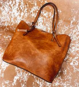 Leather 2-in-1 Tote Bag